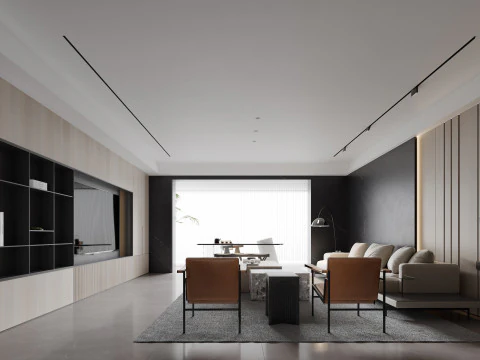 Living Room Scene 015 3D Model