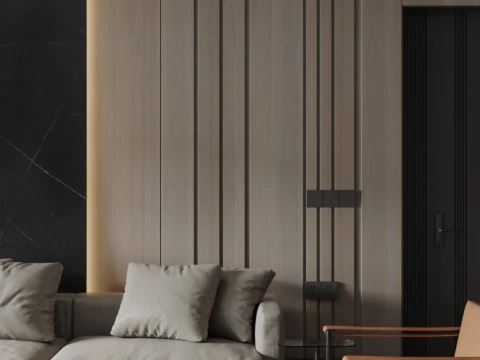 Living Room Scene 015 3D Model