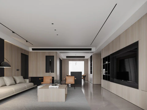 Living Room Scene 015 3D Model