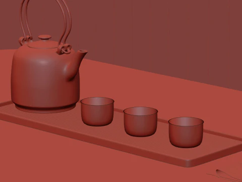 Living Room Scene 015 3D Model