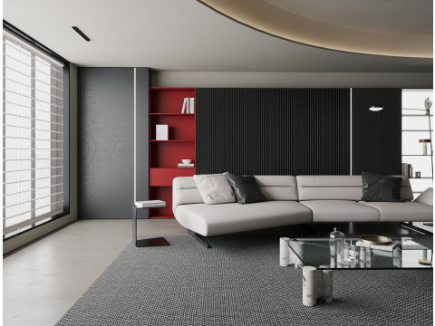 Livingroom interior scene 003 3D Model