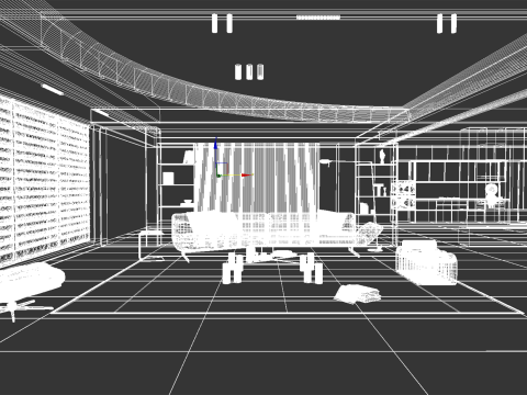 Livingroom interior scene 003 3D Model