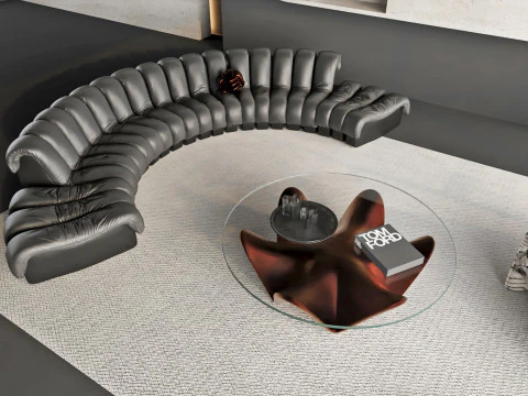 Livingroom interior scene 005 3D Model