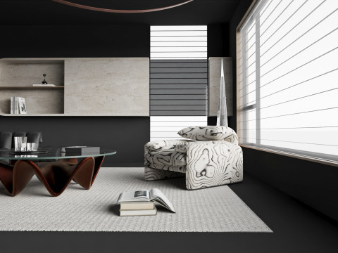 Livingroom interior scene 005 Modelo 3D