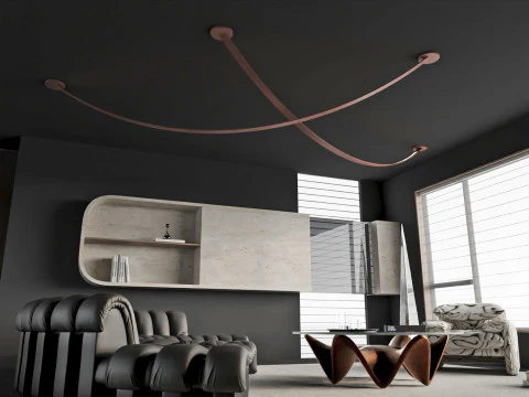 Livingroom interior scene 005 3D Model