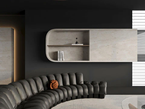 Livingroom interior scene 005 3D Model