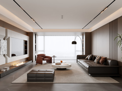 Livingroom interior scene 009 3D-Modell