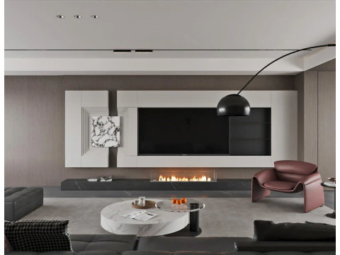 Livingroom interior scene 009 3D Model