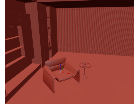 Livingroom interior scene 009 3D Model