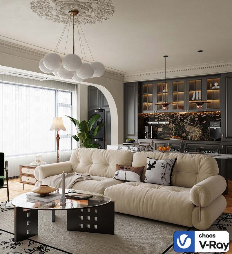 Livingroom interior scene 010 3D मॉडल .c4d .max .obj .3ds .fbx .stl .blend