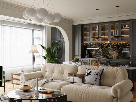 Scena dell'interno del soggiorno 010 Modello 3D