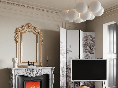 Livingroom interior scene 010 3D Model