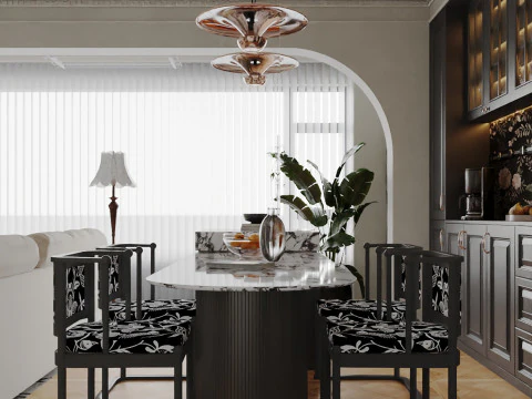 Livingroom interior scene 010 3D Model