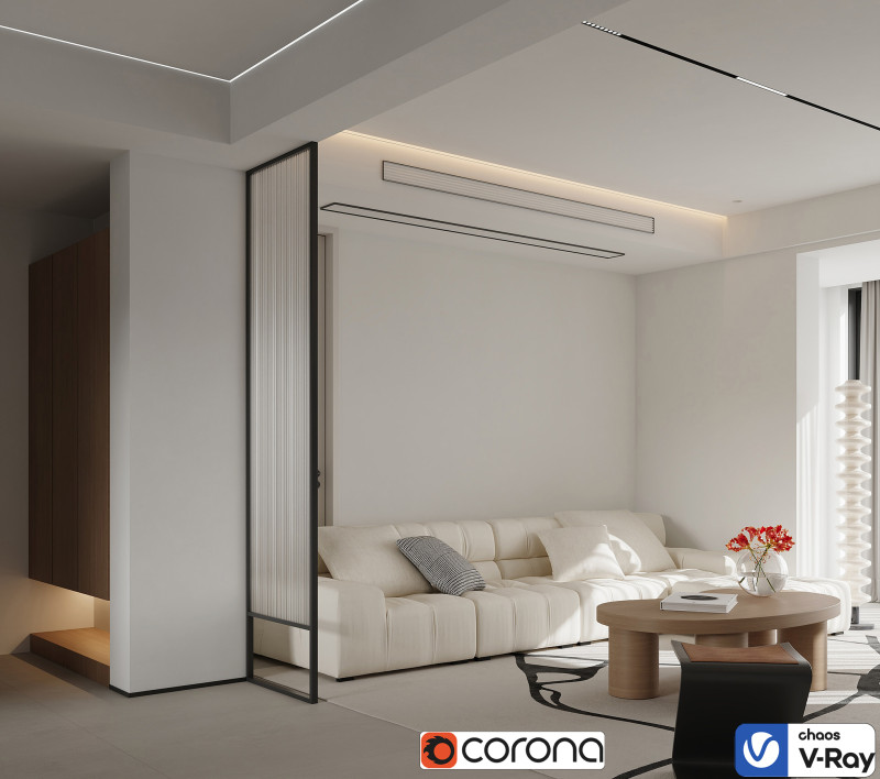 Livingroom interior scene 013 Modello 3D .c4d .max .obj .3ds .fbx .stl .blend 