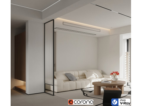 Livingroom interior scene 013 3D Модель