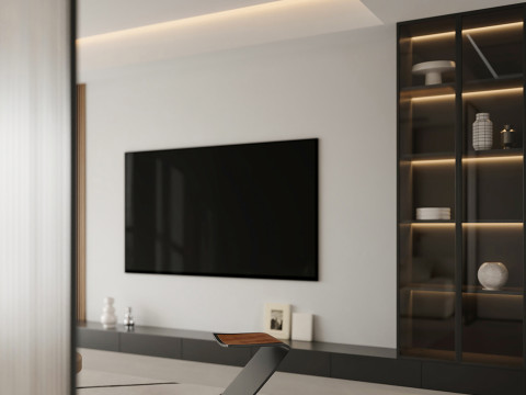 Livingroom interior scene 013 Modello 3D