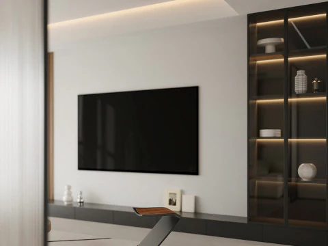 Livingroom interior scene 013 3D Model