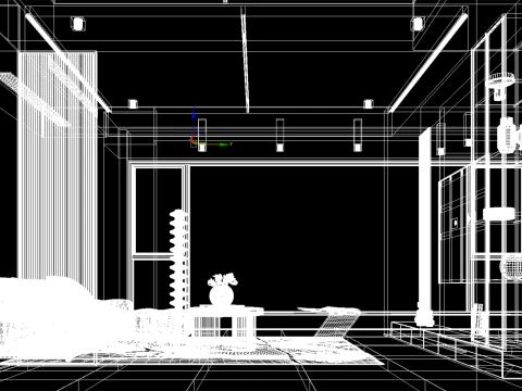 Livingroom interior scene 013 3D Model