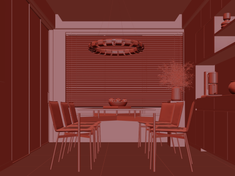 Livingroom interior scene 014 Modelo 3D
