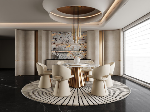Luxury Dining Room Interior Scene 062 3D Model