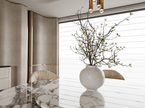 Luxury Dining Room Interior Scene 062 3D Модель