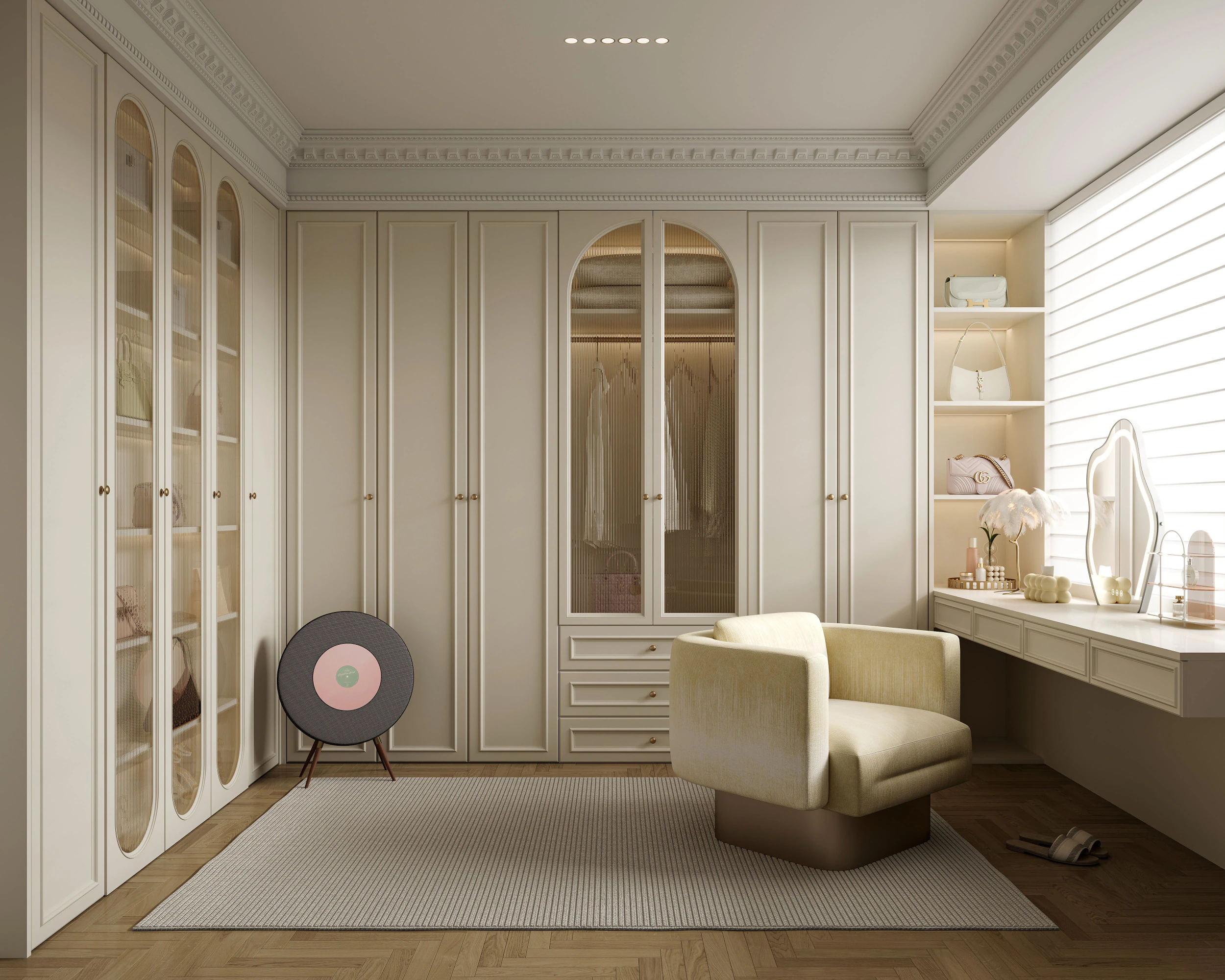 Luxury Wardrobe Cloakroom 019 3D Model .c4d .max .obj .3ds .fbx .stl .blend 