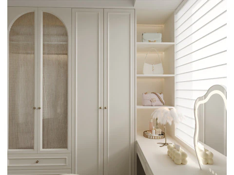 Luxury Wardrobe Cloakroom 019 3D Model