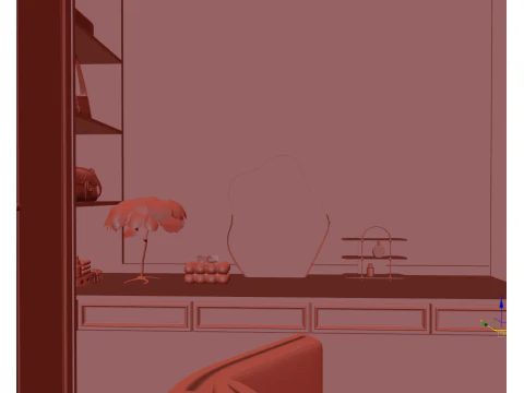 Luxury Wardrobe Cloakroom 019 3D Model