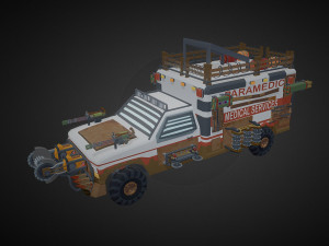 Post Apocalypse Ambulance Modelo 3D