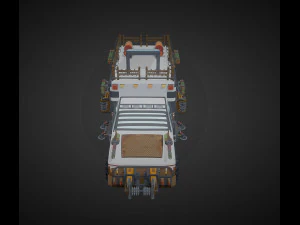 Post Apocalypse Ambulance 3D Model
