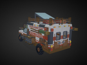 Post Apocalypse Ambulance Modelo 3D