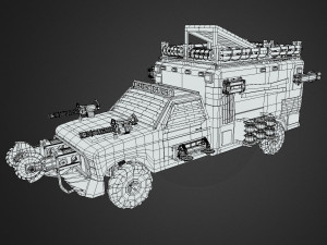 Post Apocalypse Ambulance Modelo 3D