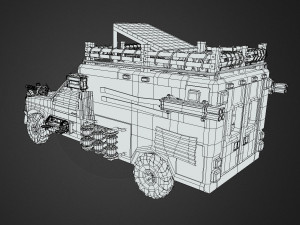 Post Apocalypse Ambulance Modelo 3D