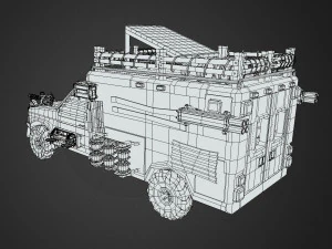 Post Apocalypse Ambulance 3D Model
