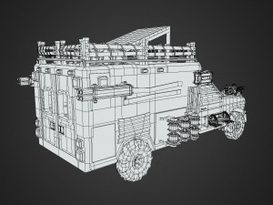 Post Apocalypse Ambulance Modelo 3D