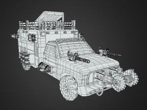 Post Apocalypse Ambulance Modelo 3D