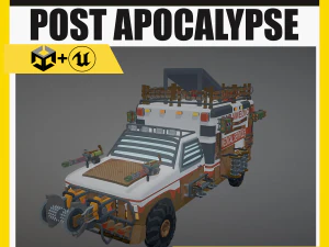 Post Apocalypse Ambulance 3D Model