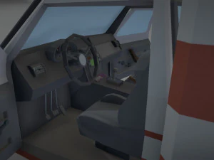 Low Poly Simple Ambulance 3D Model