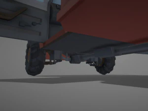 Low Poly Simple Ambulance 3D Model