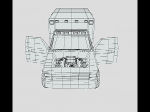 Low Poly Simple Ambulance Modelo 3D