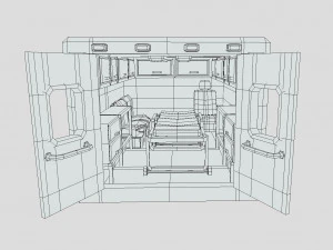 Low Poly Simple Ambulance 3D Model