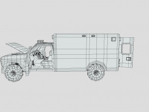 Low Poly Simple Ambulance Modelo 3D