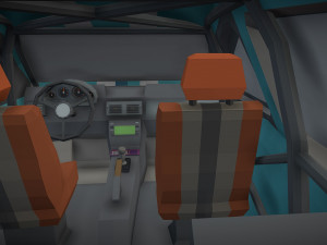 Low Poly Post Apocalypse Sport Car Model 3D