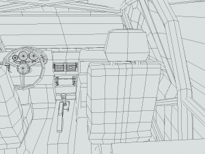 Low Poly Post Apocalypse Sport Car Model 3D