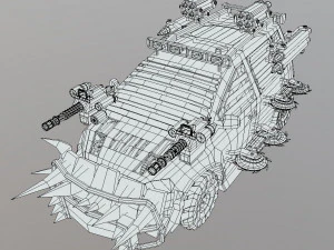 Low Poly Post Apocalypse Sport Car 3D Model
