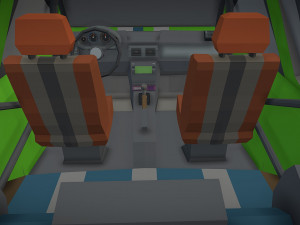 Low Poly Post Apocalypse Simple Sport Car Modelo 3D