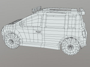 Low Poly Post Apocalypse Simple Sport Car Modelo 3D
