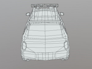 Low Poly Post Apocalypse Simple Sport Car Modelo 3D