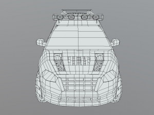 Low Poly Post Apocalypse Simple Sport Car Modelo 3D