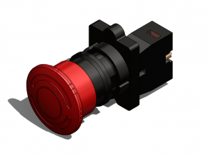 Emergency Stop Push Button Model 3D